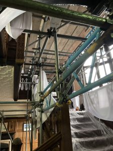 interior scaffolding inside of the petwood hotel in Woodhall Spa - image 4