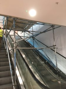 scaffolding over escalator in shop located in Lincoln - image 2