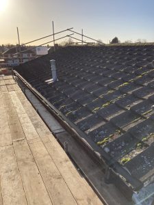scaffolding for roof access to a building in Lincoln