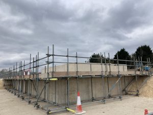 scaffolding equipment for safe installation of a turbine
