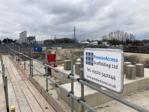 scaffolding equipment for safe installation of a turbine