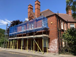 Lincoln Hospital - Scaffolding Erected On Front | Premier Access Scaffolding