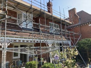 Scaffolding On Home For Solar Panels | Premier Access Scaffolding