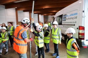 Lincolnshire Construction Week - Children With Hemping Tube | Premier Access Scaffolding